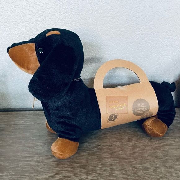 Dachshund Dog Heated Black Plush Little Toasties - Picture 1 of 4